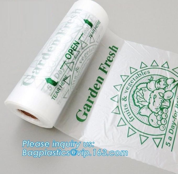 Supermarket Shopping Fresh Fruit Vegetable Packaging Plastic Bag On Roll Polythene Bags, Ldpe Bags, Hdpe Bags, Food Serv