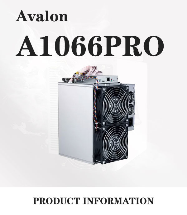 3300W Canaan Avalon A1066 Pro 55th Ethernet SHA 256 Algorithm