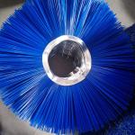 8mm Pin Road Cleaner Brush Poly Mixed With Wires Flat / Curvy Metal Ring