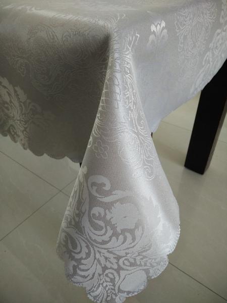Buy cheap BSCI audit passed-Hot selling products-100% Polyester Jacquard table cloth for gery color from wholesalers