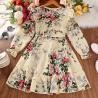 Buy cheap Spring Children'S Clothing Girls Long Sleeve Dress Vintage Floral Print Dress from wholesalers