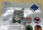 slider zipper flat bottom pet food bag , 5kg large quad seal pouch , plastic dog