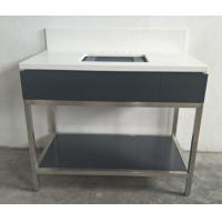 Buy cheap metal/304# stainless steel Bathroom vanity with wood shelf /bathroom cabinet product