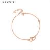 Buy cheap ODM 7.8in 304 SS Slider Bracelets Silver 18k Rose Gold Open Heart Bracelet from wholesalers