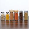 Buy cheap Kitchen Household Storage Square 4oz Glass Spice Jar With Bamboo Lid from wholesalers