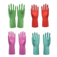 Buy cheap M 60g Spray Flock Lined Household Cleaning Gloves For Bathroom product