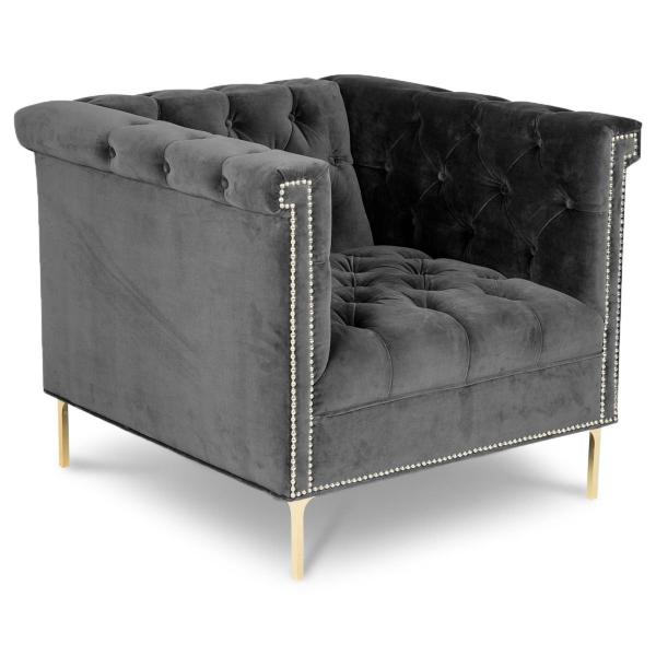 Buy cheap wholesale classic single seat sofa chair velvet fabric tufted upholstery accent for living room furniture from wholesalers