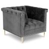 Buy cheap wholesale classic single seat sofa chair velvet fabric tufted upholstery accent for living room furniture from wholesalers