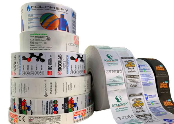 Buy cheap Printed Garment Recycled Polyester Care Label Symbols Meaning Washing Instruction Labels from wholesalers