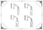 90 Degree Quartz Banger Nail 14mm Male Female 4MM Thick Base For Glass Oil