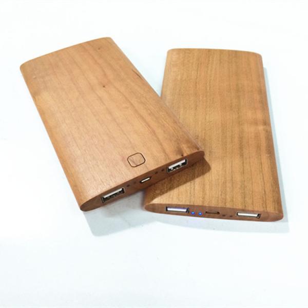 Original Wood Color Portable Powerbank Phone Charger / Power Supply Cherry