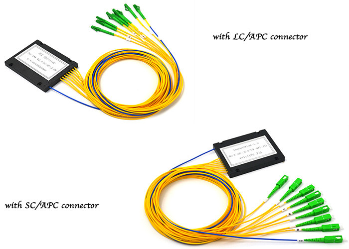16.2dB Insertion Loss Fibre Optic Splitter Gigabit Passive Optical Network ABS 1 x 8