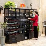 Modern Luxury Metal Wine Display Shelf Black MQ-S005 For Storing Wine