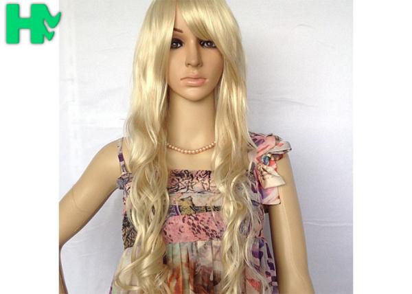 Buy cheap Cosplay 26 Inch Long Synthetic Wigs Pink Blue Black Blonde Color from wholesalers