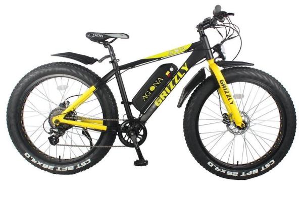 26 Inch 36v 350w Electric Fat Bike , Rear Brushless Geared Fat Tire Electric