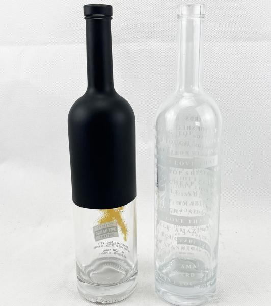 200ml 375ml 500ml 750ml 1000ml Glass Liquor Wine Whisky Bottle with Customized