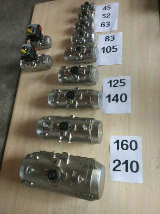 Buy cheap stainless steel 304/316 air torque actuator pneumatic control for ball valve butterfly valve from wholesalers