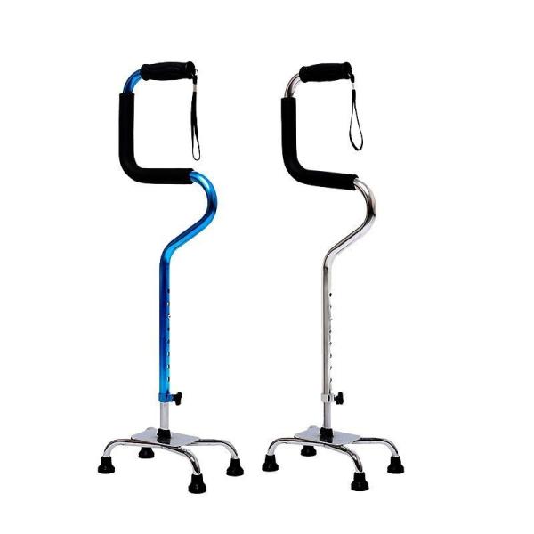 Buy cheap Aluminium Alloy Foldable Cane Stick Handle Bar Bend Four Legs Rehab Therapy from wholesalers