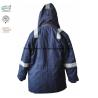 Buy cheap Anti Static Hooded Fire Resistant Winter Coat With Reflective Tape 250gsm from wholesalers