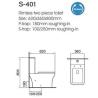 Buy cheap Siphon Flushing Two Piece Toilet Rimless Floor Mounted Water Saving from wholesalers
