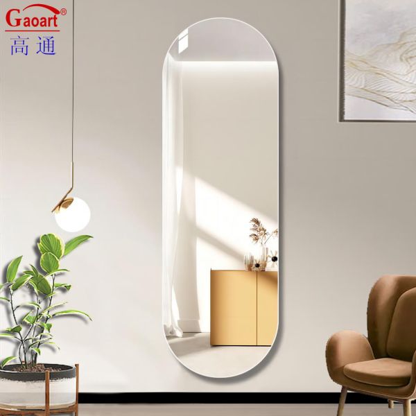 Customized Size Full Length Beveled Glass Makeup Bathroom Mirror with LED Design