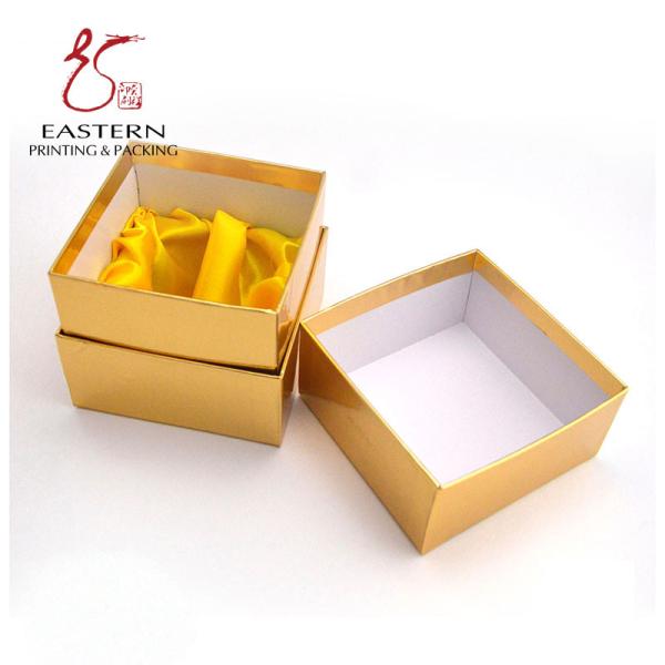 Buy cheap Luxury Gold Color Handmade 120gsm Candle Packaging Box With Silk Insert from wholesalers