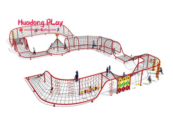 Blockade Type Rope Climbing Playground Equipment , Preschool Child Climbing