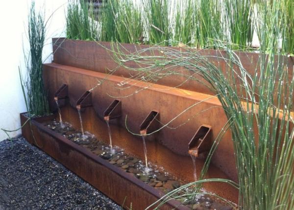 Buy cheap Outside Metal Corten Steel Water Feature Unique Design For Hotel Yard from wholesalers