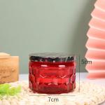 Mosaic Honeycomb Embossed Empty Glass Candle Jars 4OZ 120ML Candle Container For