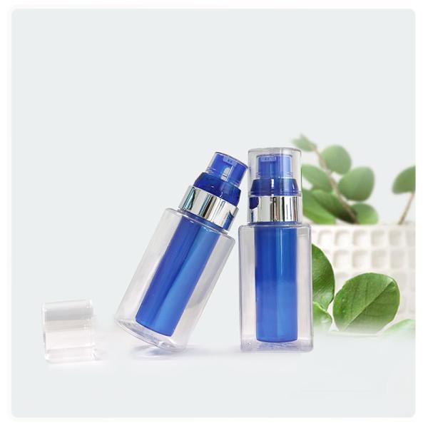 Buy cheap PETG airless pump bottle Dual chamber plastic bottle square bottom from wholesalers