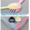 Buy cheap Eco friendly reusable dinner bamboo cutlery set for Travelling,Cartoon Handle Cutlery Set for Kids Tableware bagplastics from wholesalers