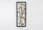 Wooden Framed Metal Floral Design Wall Art Decoration For Home Gallery Hotel