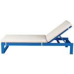 Swimming Pool Blue Aluminum Beach Chair Outdoor Sunbed