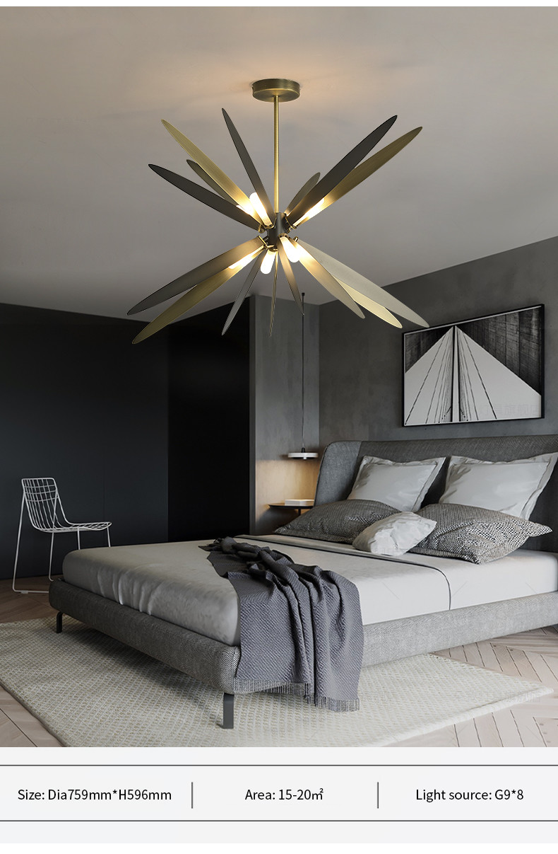 Nordic Black Dragonfly Art Chandelier Luxury Living Room Restaurant Cafe Libellule Chandelier(WH-MI-343)
