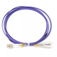 Buy cheap Fiber Optic Patch Leads 2cores LC APC To SC APC OM4 50/125um LSZH Purple Duplex product
