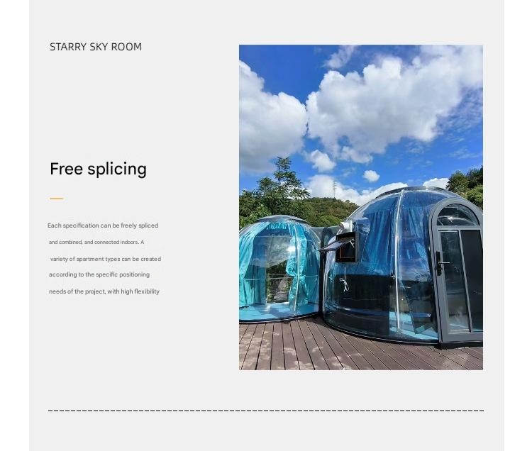 Transparent pc Panoramic Star Room Homestay Hotel net Red Bubble House awning outdoor tent