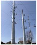 Durable Hot Dip Galvanized Power Distribution Pole 25-55FT
