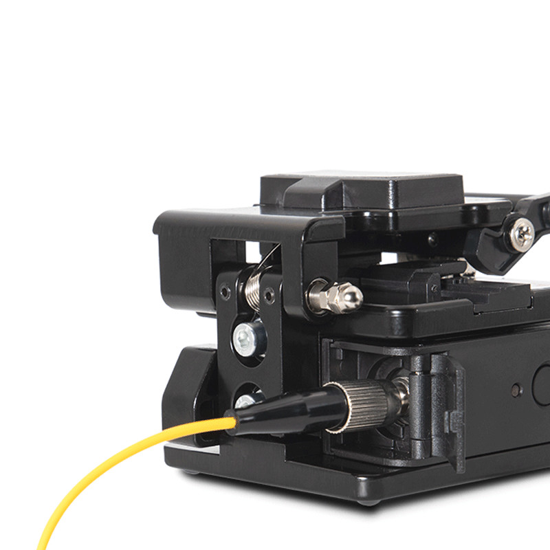 FTTH FTTX Fiber Optic Cable Cutter Cold Connect Fully Automatic With Red Fiber Cleaver
