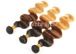 3 Tone Body Wave Natural Ombre Hair Extensions Brazilian Hair Weave