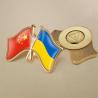 Buy cheap Ukraine Friendship Flag Badge Two Countries Friendly Custom Metal Badge from wholesalers