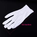 20g Cotton Insulated White Parade Gloves With Snap Cuff Machine Washable