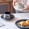 Buy cheap European Style Ceramic Mugs And Saucers Set Of 6 250ml Capacity Beautiful Flower Design from wholesalers
