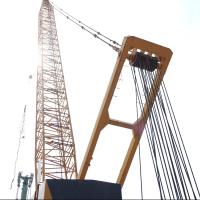 Buy cheap 55T Hydraulic Crawler Crane In Bridge Construction XGC55 203.5t.M product