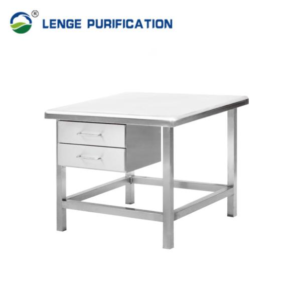 Buy cheap Fully Welding Stainless Steel Furnishing 800mm X 800mm X 800mm Stainless Steel Desk With Drawer from wholesalers
