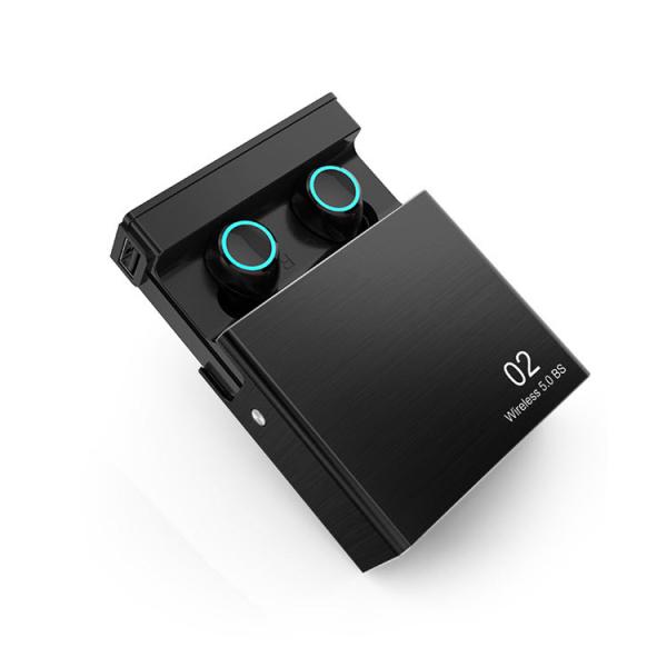 Metalic Power bank TWS Bluetooth headset for iPhone 9, Bluetooth earphone with