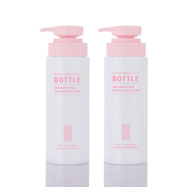 Buy cheap 500ml Cosmetic Lotion Bottle PET Plastics White Jelly Matte Custom Private Label from wholesalers