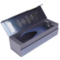 Buy cheap Luxury Navy Blue Matte Wine Gift Box Hinged Lid Rigid Box With EVA product