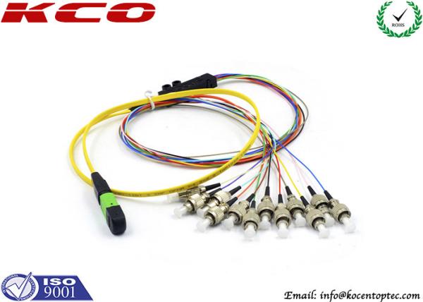 Buy cheap 100Gb MPO Optical Fiber Patch Cable Single Mode 1.5m 12 FC UPC With Fanout Kits from wholesalers