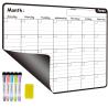 Buy cheap Magnetic Dry Erase Monthly Fridge Calendar White Black For Refrigerator from wholesalers