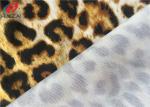 Leopard Printed Micro Velboa Polyester Velvet Fabric For Upholstery , Eco -